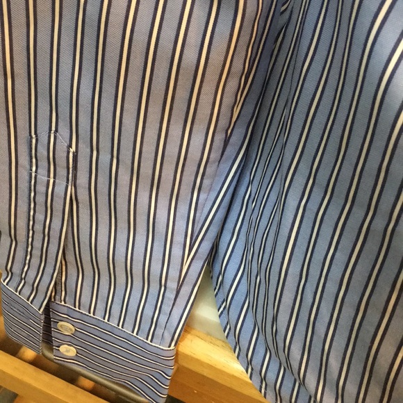 New Theory Career Stripe Button Front Long Sleeve! - Picture 6 of 8